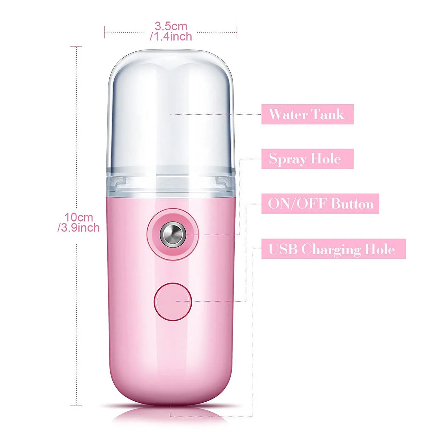 Mini Humidificador Facial Nano para Hidratación