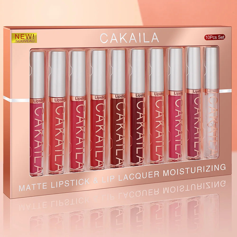 Pack de 10 Labiales: Acabado Velvet, Larga Duración y Resistente al Agua