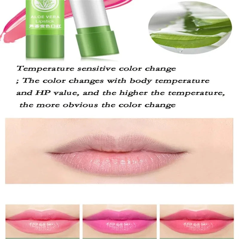 Labial Hidratante de Aloe Vera con Cambio de Color