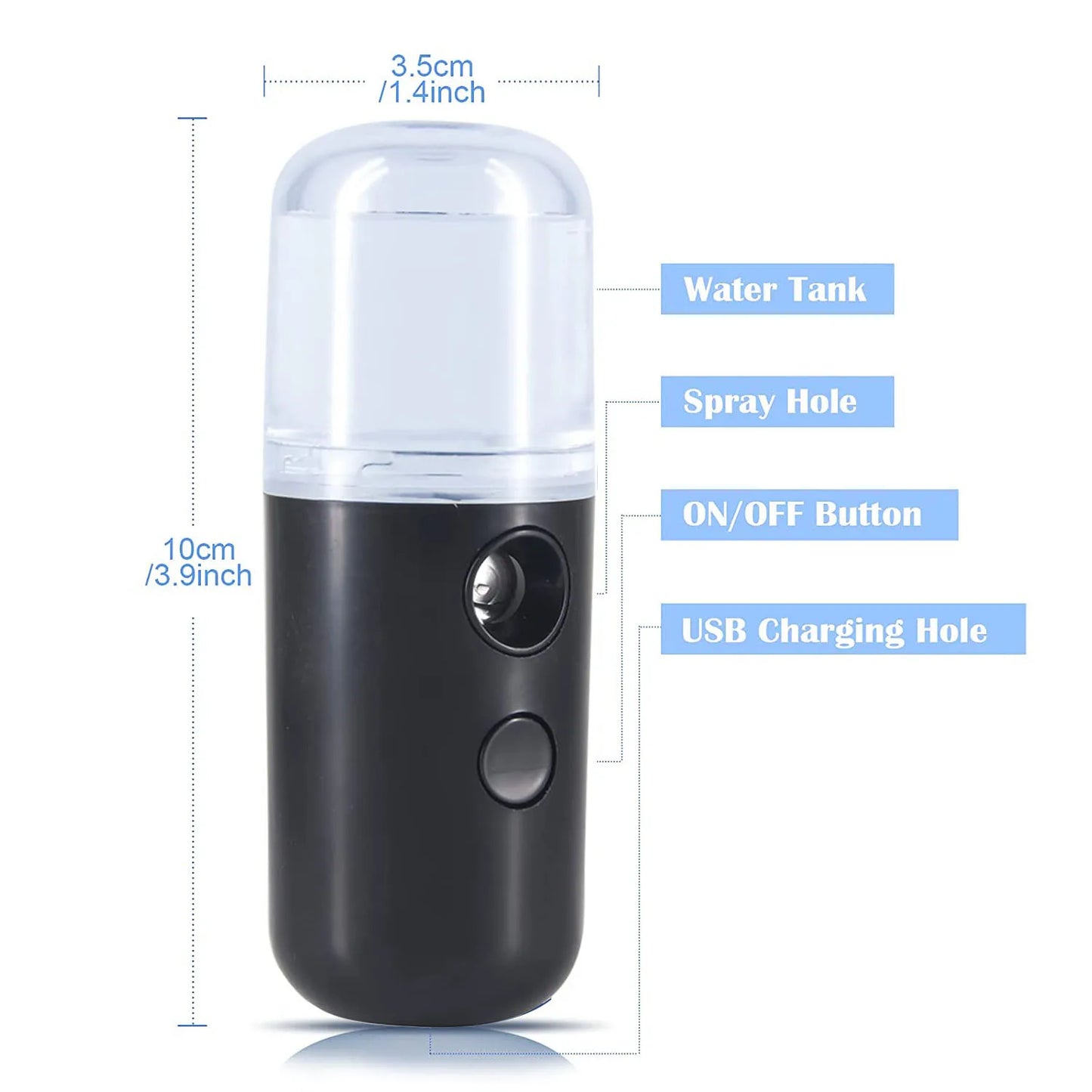 Mini Humidificador Facial Nano para Hidratación